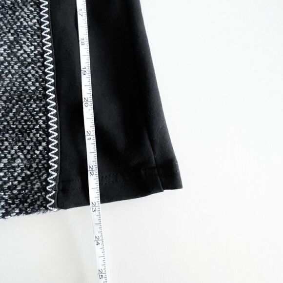 Dolcezza Special Design Women's Tweed Illusion Zip Cardigan Jacket Black Medium - Picture 6 of 7